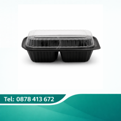 Hộp Nhựa PP Đế Đen - 2 Ngăn Cao Nắp Trong (3)
