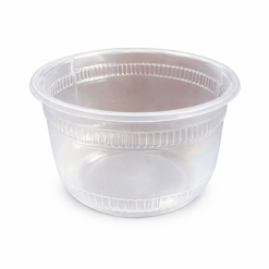 Tô 141 tròn nhựa PP (700ml) Kèm Nắp Màu Trắng Trong