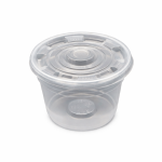 Tô nhựa PP 400ml trong kèm nắp PP trong