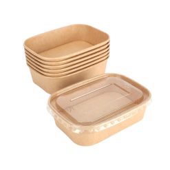 Hộp giấy Kraft chữ nhật 1000ml (34Oz)